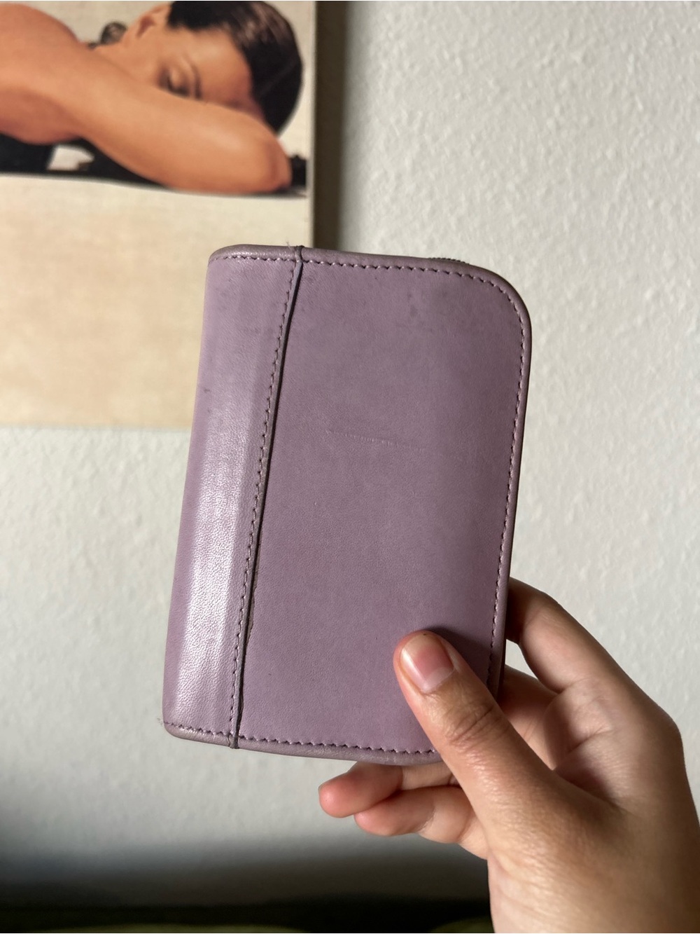 Vintage Coach Lavender Zip-Around Compact Clutch Wallet (Style 6901)